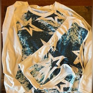 Rash guard bathing suit